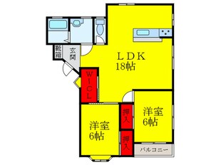 ソシアル上大利の物件間取画像